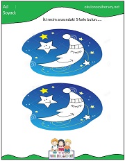 okul öncesi İki Resim Arasındaki Farkı Bul